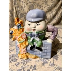 VTG Feitx Humpty Dumpty Ceramic Decorative Teapot